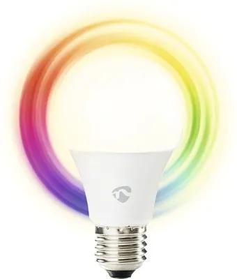 Bec LED RGBW variabil Nedis SmartLife E27 6W 470 lumeni, glob mat A60, WiFi