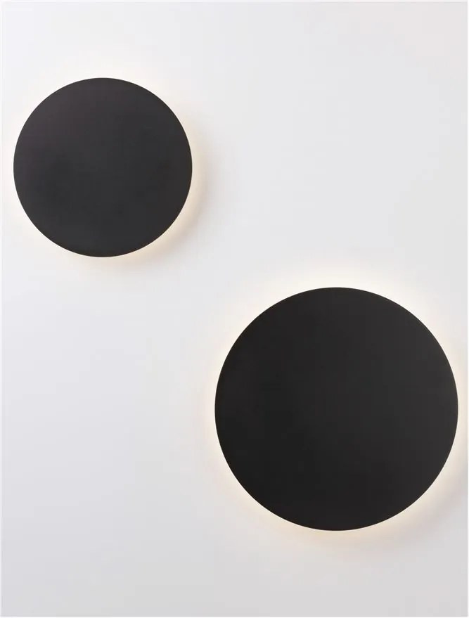 Aplica LED de perete design ambiental CYRCLE 30cm negru