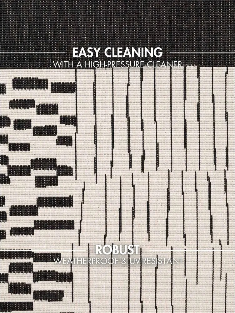 Covor pentru exterior și interior negru/crem 160x230 cm Haringey Acacia – Ted Baker