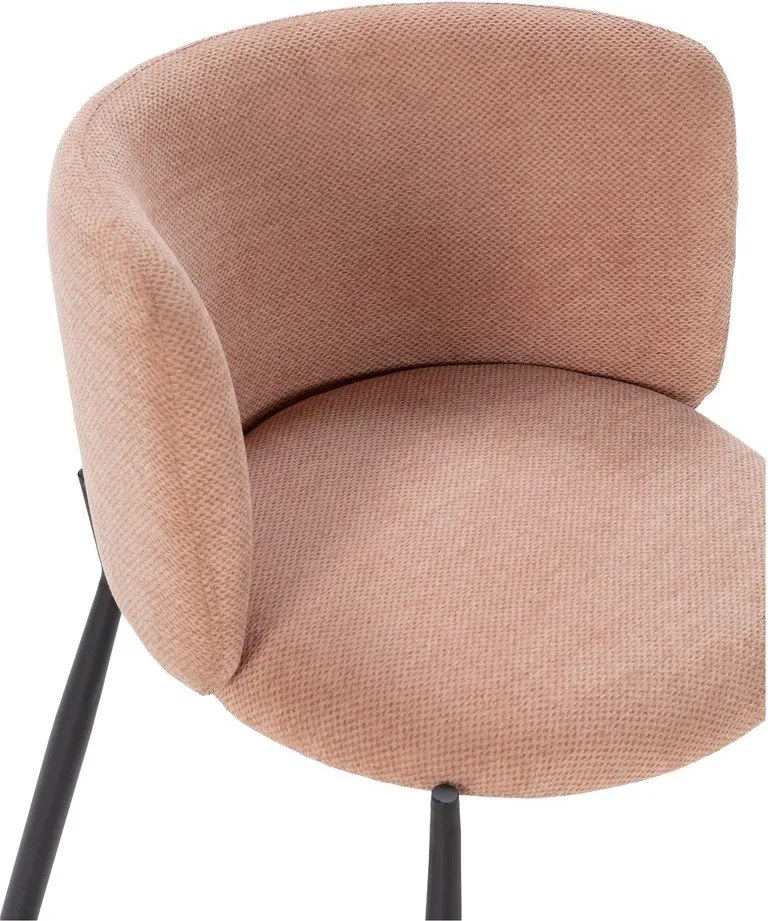 Set de scaune de sufragerie piersică 2 buc. tapițat Ginny – MOME