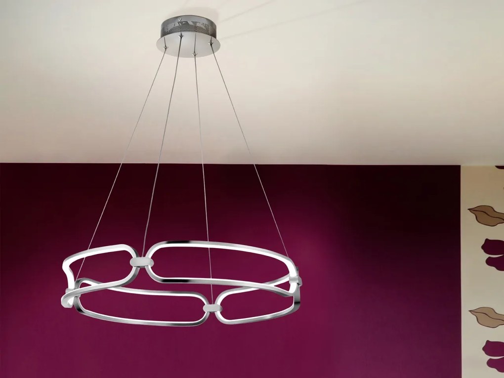 Lustra LED suspendata design ultra-modern 60cm Colette. crom SV-786831