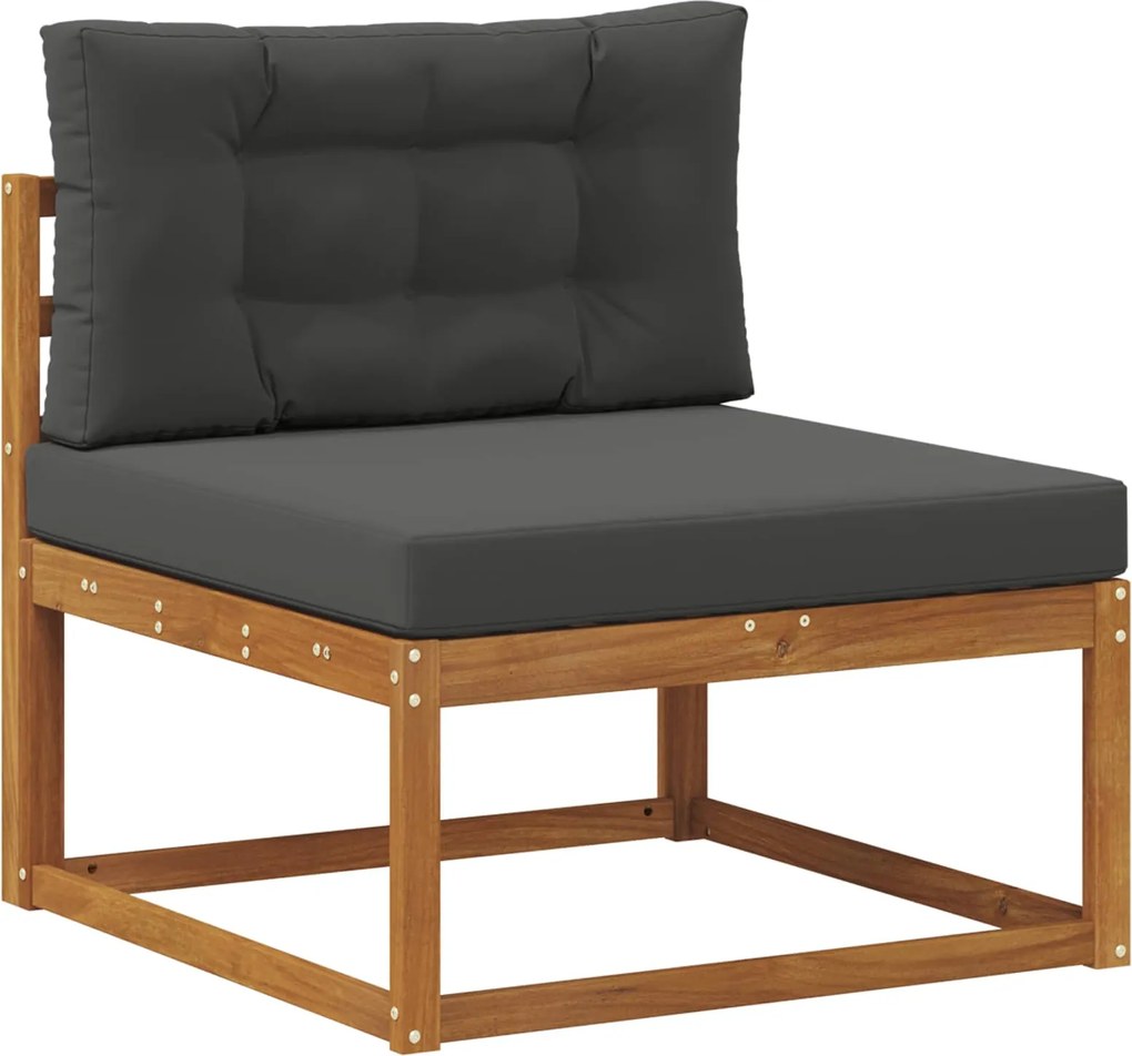 vidaXL Canapea Medie pentru Exterior Lemn Solid de Acacia natural