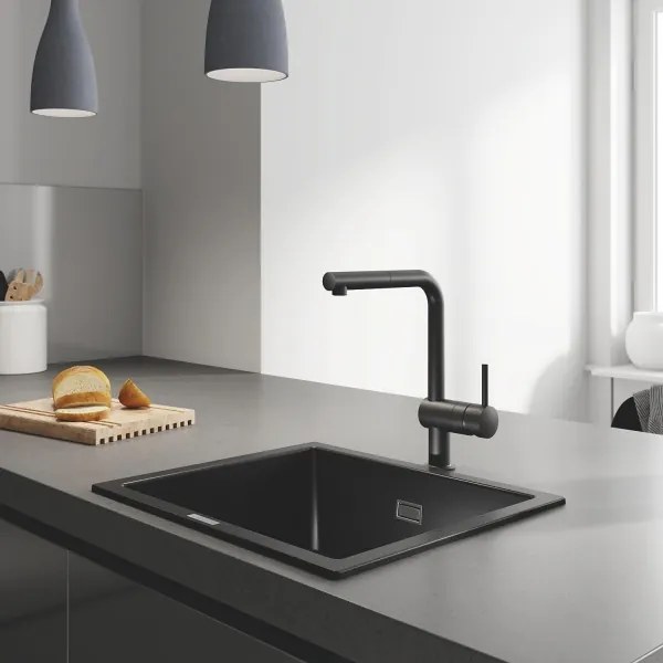 GROHE K700U 31654AP0 - Chiuvetă 533 × 457 mm, granit negru/negru