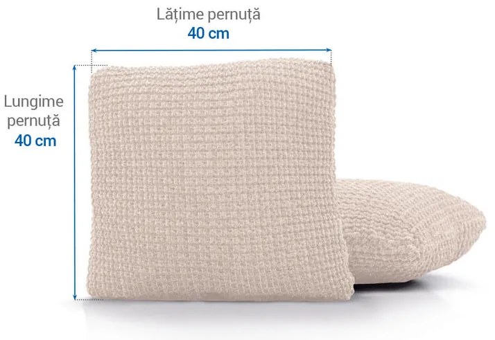 Huse super elastice RUBINIA smântânii feţe de pernă 2 buc (40 x 40 cm)