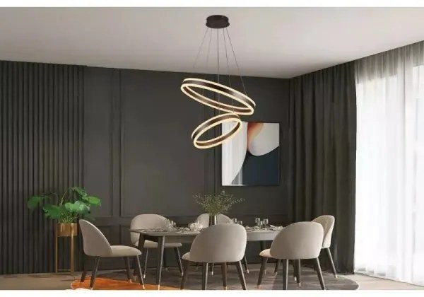 Lustră LED dimabilă pe cablu LED/135W/230V 3000-6500K + telecomandă