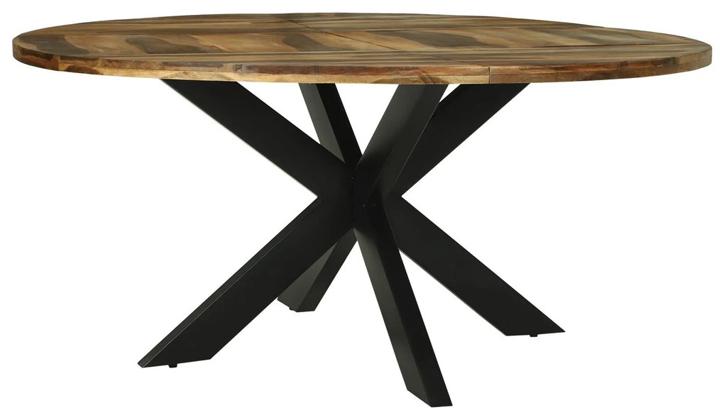 vidaXL Masă de dining rotundă Ø160x76 cm din lemn solid de acacia