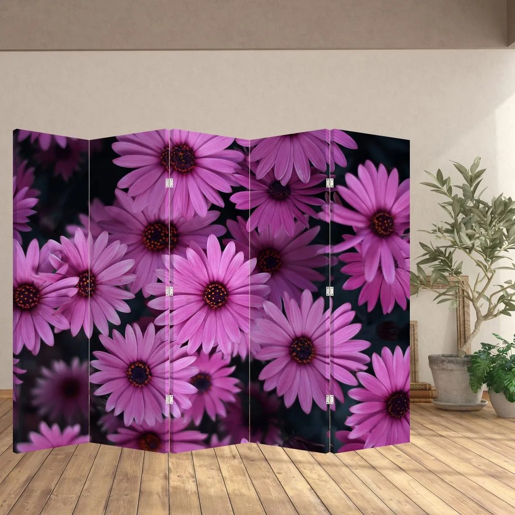 Paravan - Florile roz (210x170 cm)