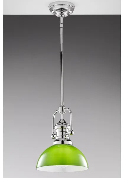 Jupiter 2071 - Lustră pe tijă PLATINO 1xE27/15W/230V verde/crom lucios
