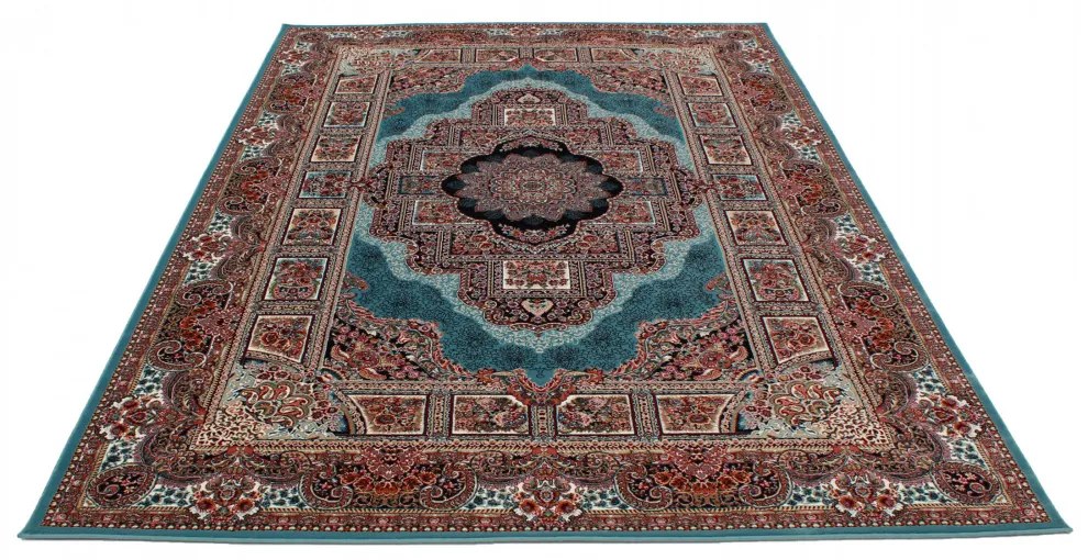 Covor Persan albastru Tabriz 160x230 covor mecanic elegant pentru living sau dormitor