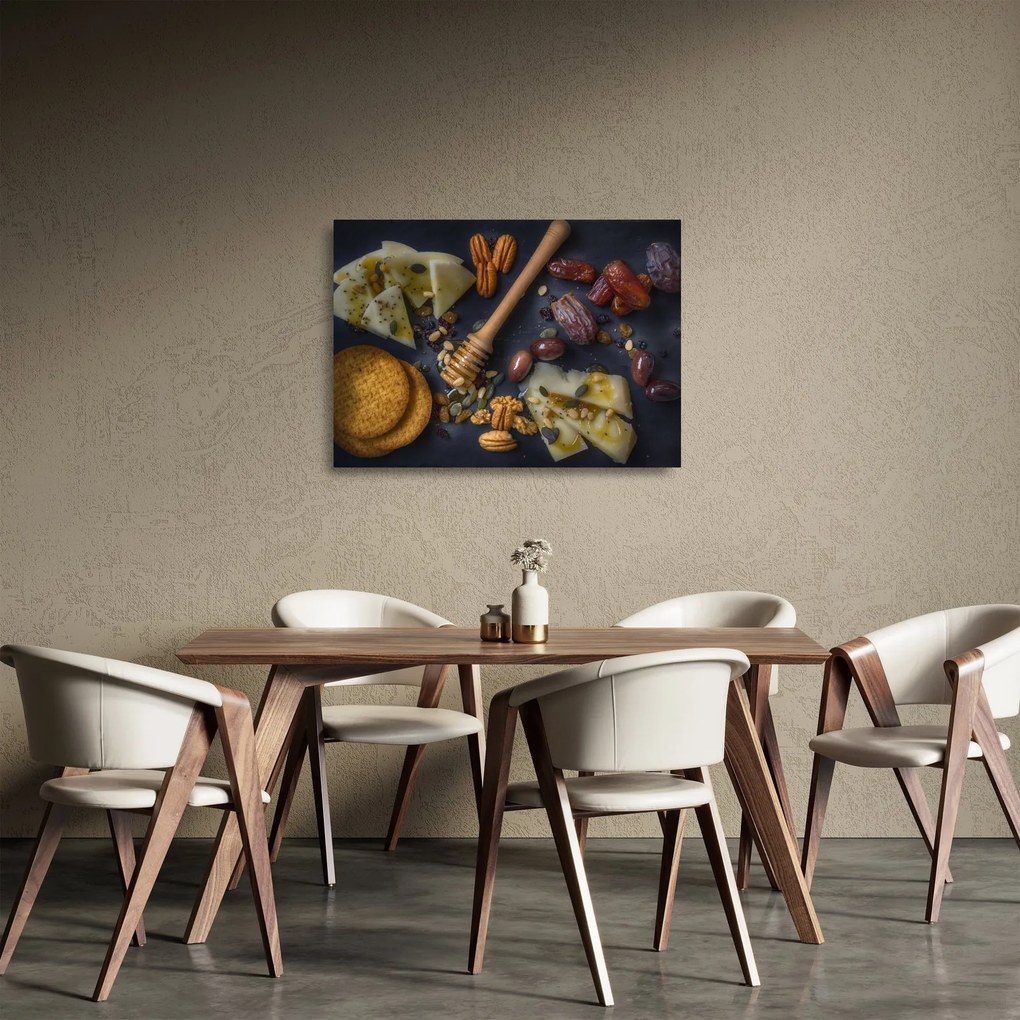 Tablou pe sticlă cu cu fructe uscate (70x50 cm)