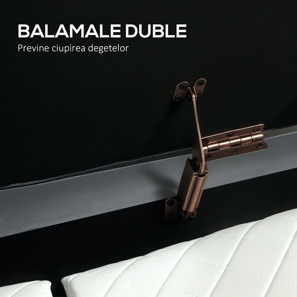 HOMCOM Bancă de Depozitare pentru Intrare Ovală 72L cu Design Scanalat, Capac Ridicabil și Șezut Capitonat, Bancă de la Capătul Patului Pouf în Catifea și Picioare de Lemn de Pin, 108x44x43.5 cm, Gri | Aosom Romania