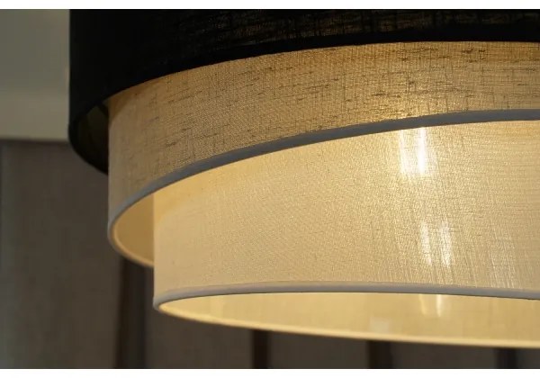 Lustră aplicată Duolla TRIO 1xE27/15W/230V d. 45 cm negru/gri/alb