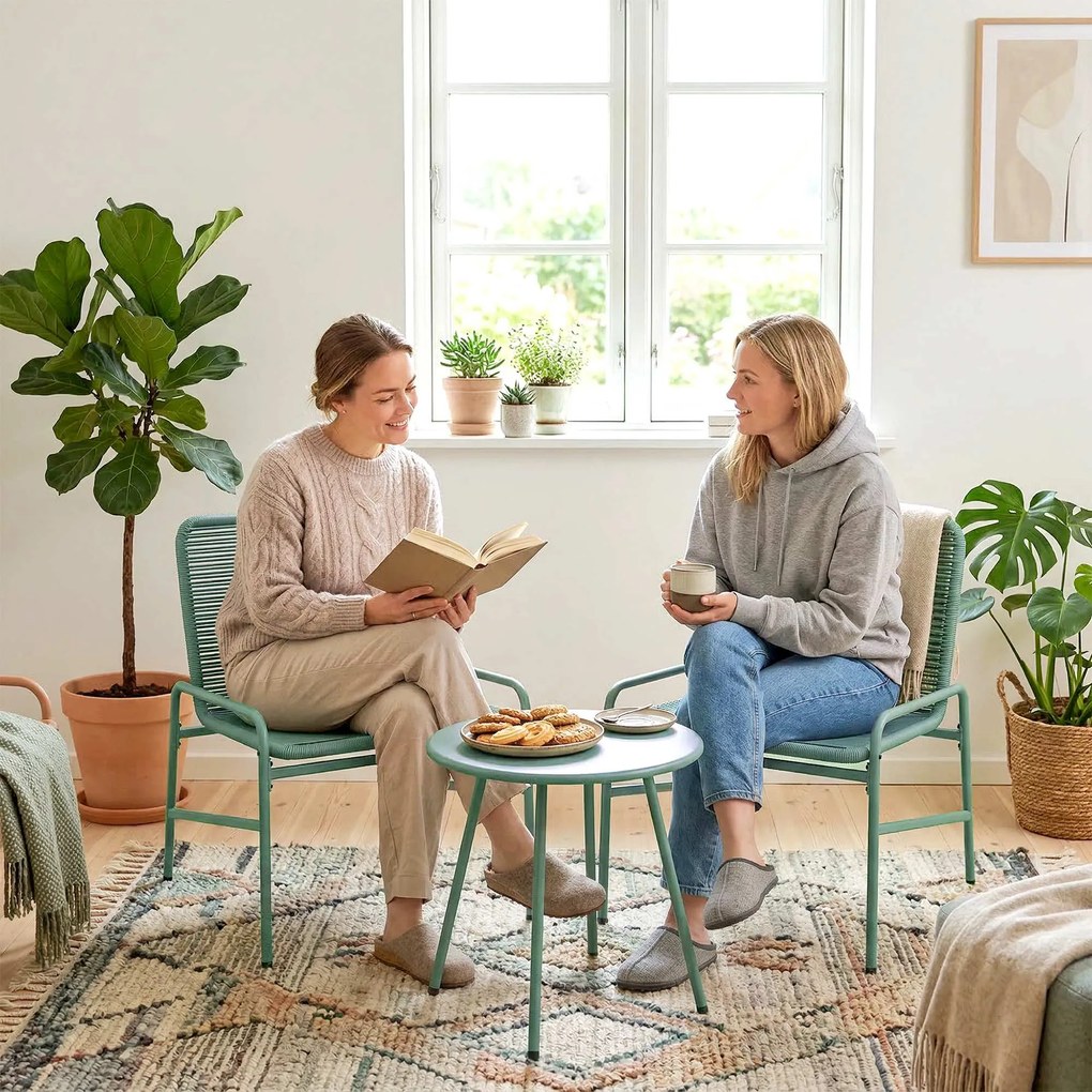 Outsunny set poliratan sintetic | Aosom Romania