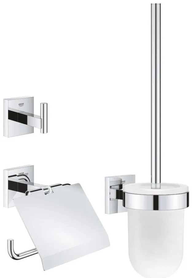GROHE 41123000 - Set accesorii pentru toaletă 3-în-1, crom lucios