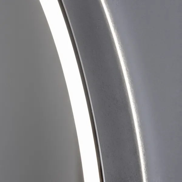 Brilagi-LED Oglindă încălzită, dimmabilă, cu iluminare LED, profil aluminiu PRO, 18W/230V, Ø 60 cm, IP44, crom lucios