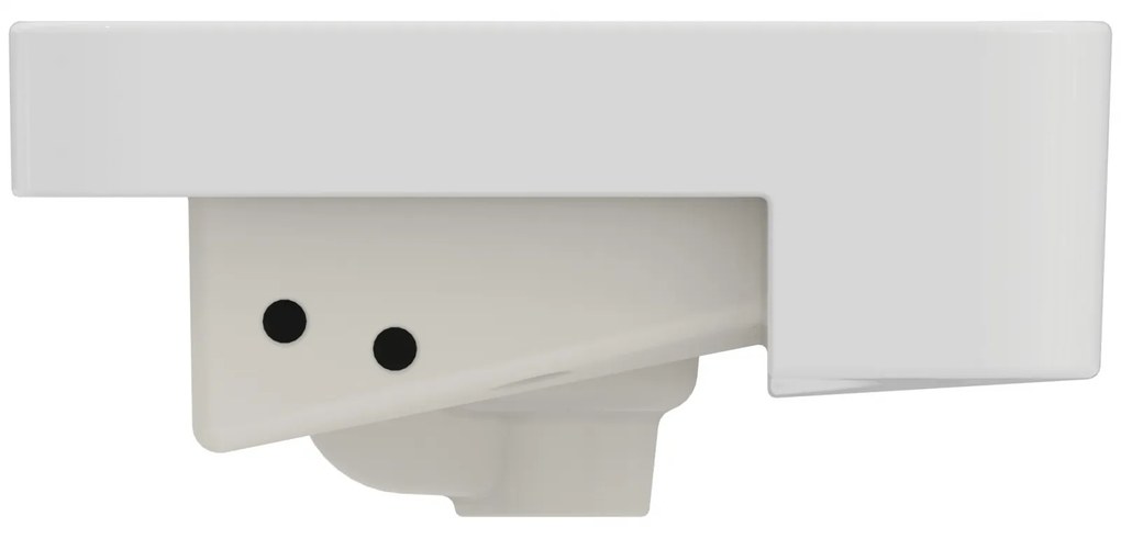 Lavoar semi-incastrat alb 50 cm, dreptunghiular, cu orificiu baterie, Ideal Standard Strada II