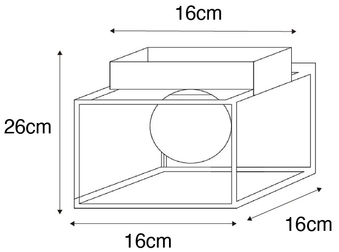 Plafoniera de design aurie cu sticlă albă - Aniek