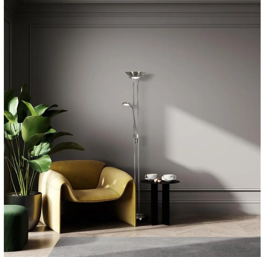 Lampadar LED Searchlight EU5430SS LED MOTHILD LED/18W + LED/5W/230V