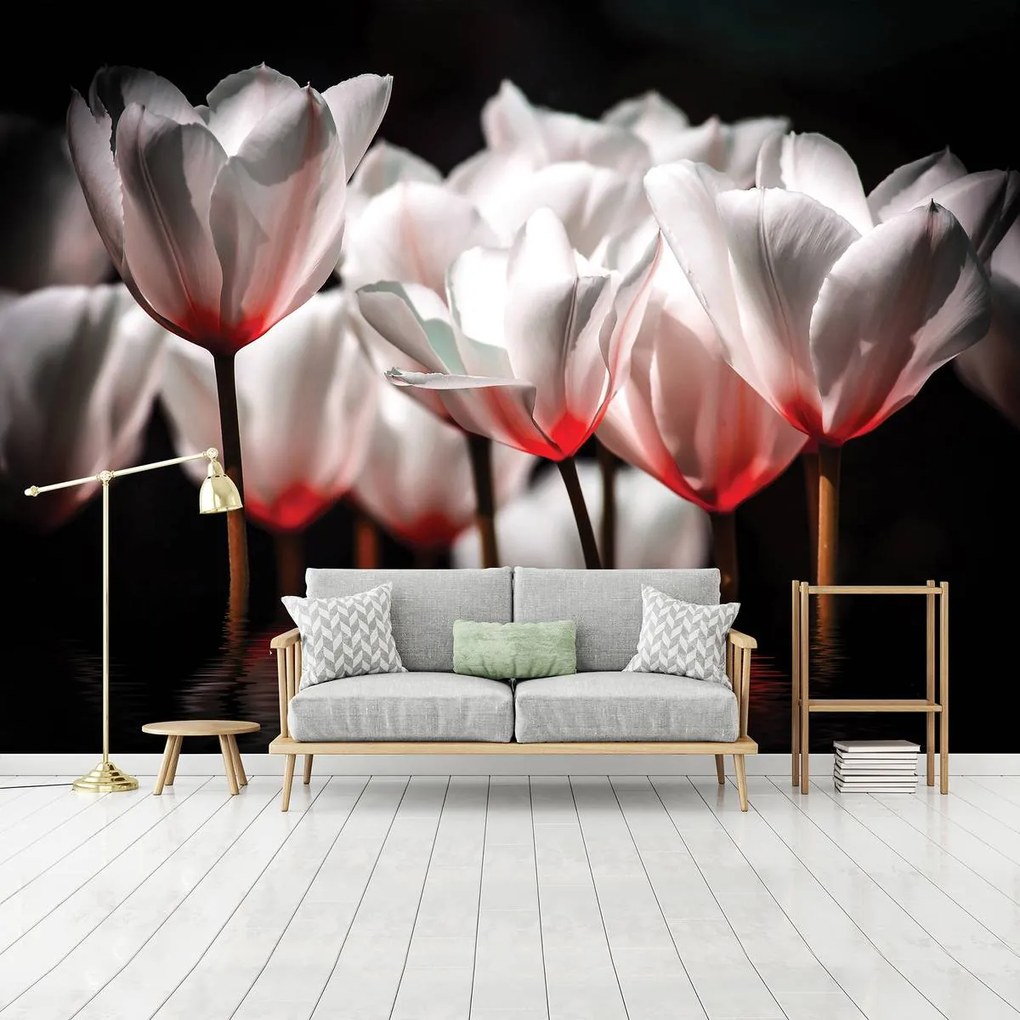 Fototapet - Flori - tonul roșu (152,5x104 cm)