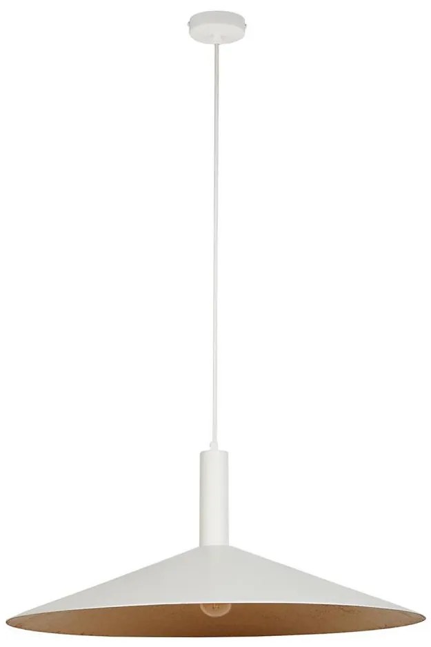 Lustră pe cablu CAPRI 1xE27/15W/230V d. 70 cm alb/cupru