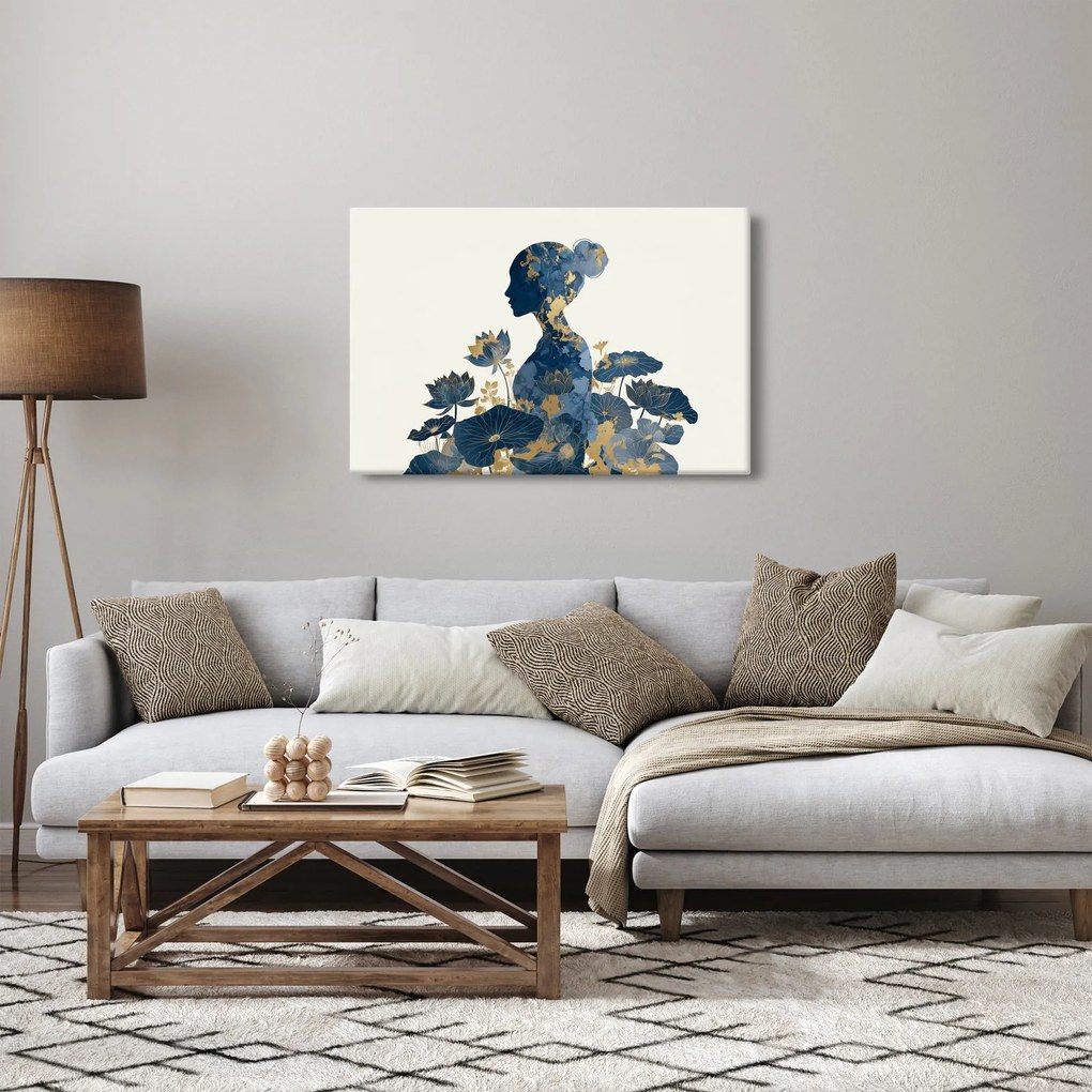 Tablou - Profil de femeie din marmură (90x60 cm)