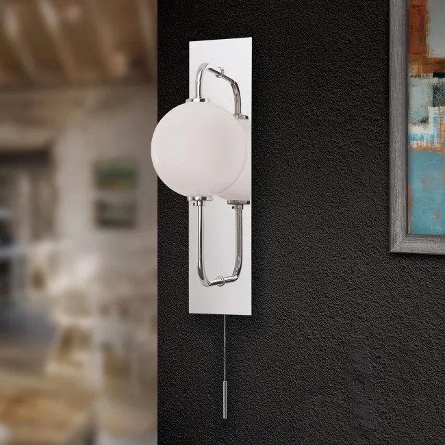 Aplica de perete design modern PIPES, nickel plated