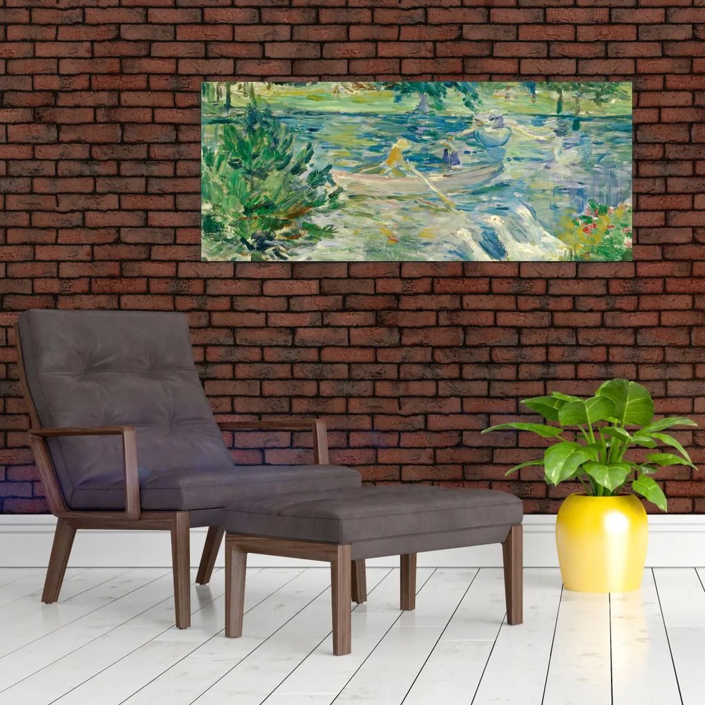 Tablou - Berthe Morisot, Girl in a Boat with Geese, reproducere (120x50 cm)