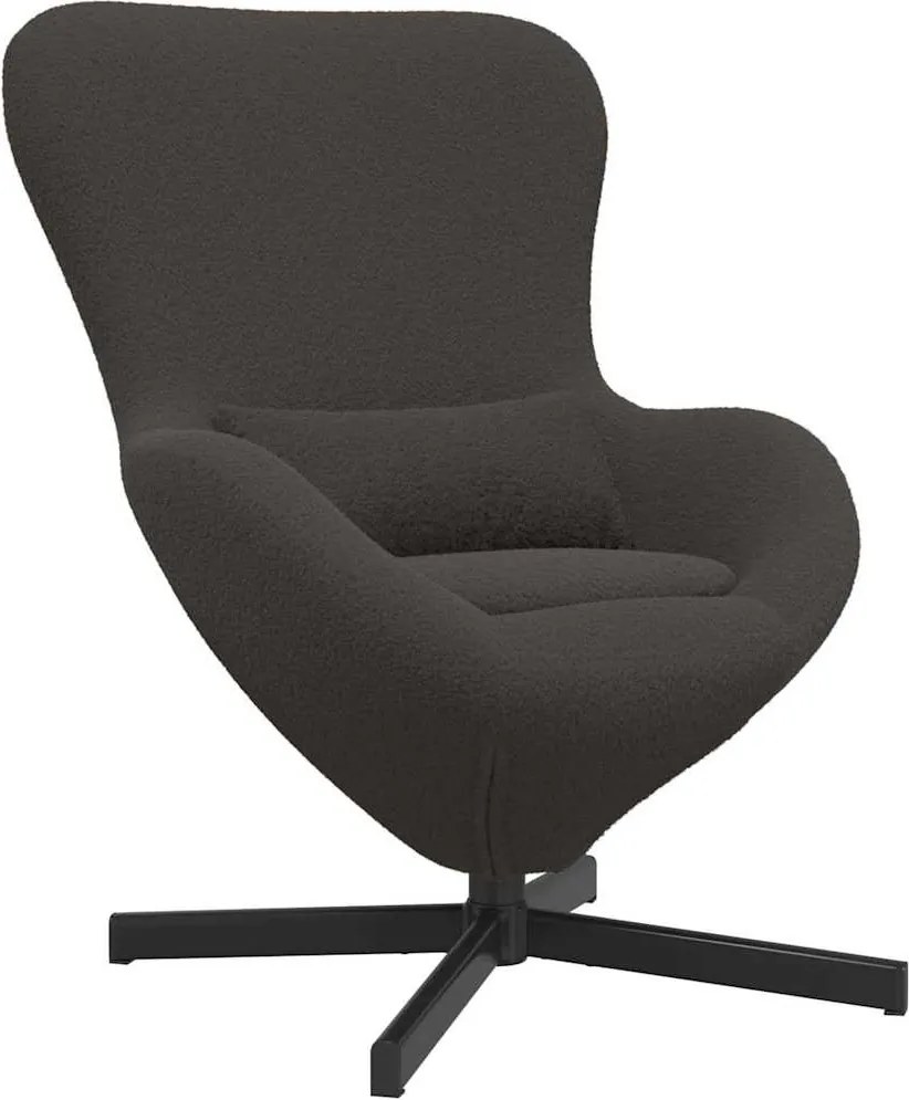 vidaXL Fotoliu ou Gri închis 63 x 73 x 90 cm țesătură