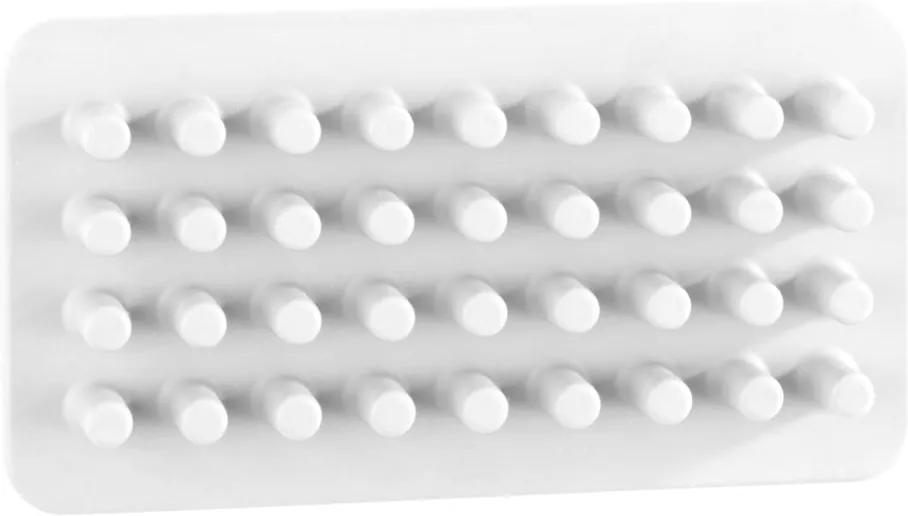 Suport din silicon de perete pentru periuțe de dinți Wenko Ampio, alb