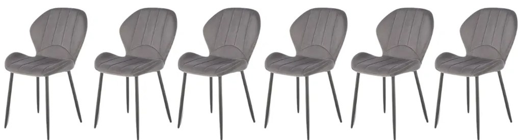 Set 6 scaune K538 velvet gri