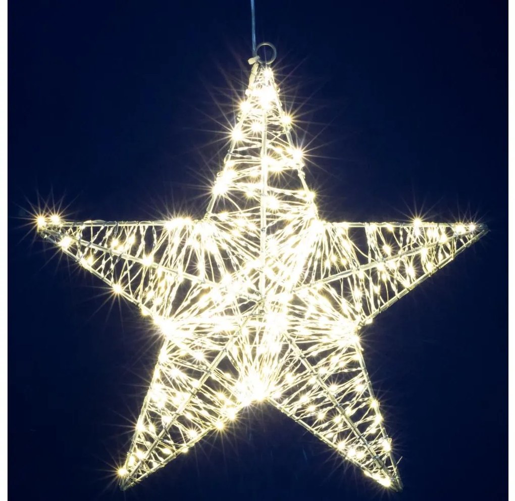 Stea decorativă LED pentru Crăciun, 45 cm, 320 LED, 230 V, alb cald