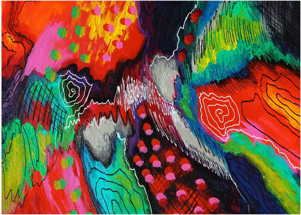 Tablou abstract - culori (70x50 cm)