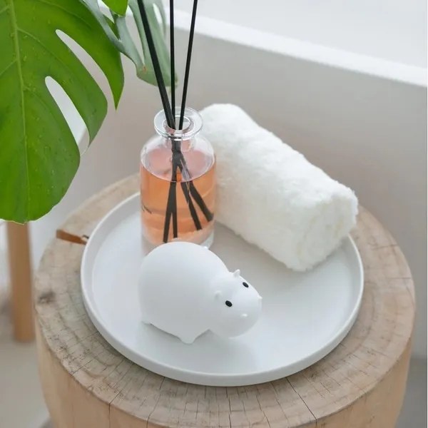 Lampă LED RGB tactilă reîncărcabilă de cadă pentru copii SWIMMY HIPPO LED/5V