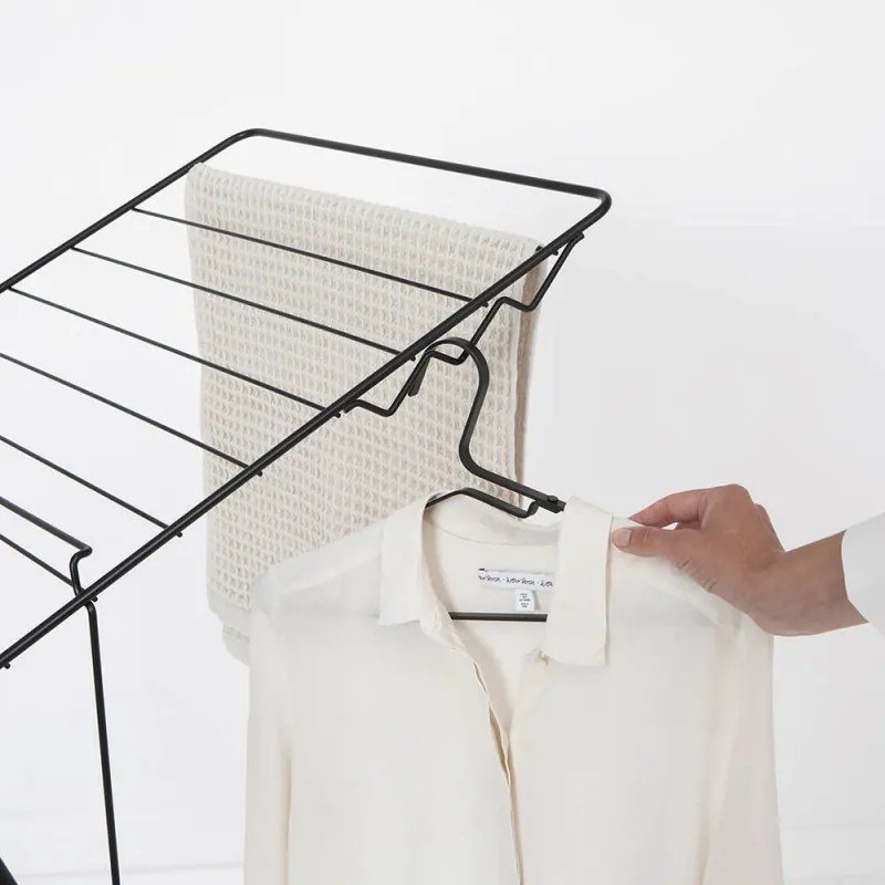 Brabantia Hangon Uscător de rufe 1004165, 20 m, 6 umerașe, Reglabil, Încuietoare pentru copii, Negru/mat