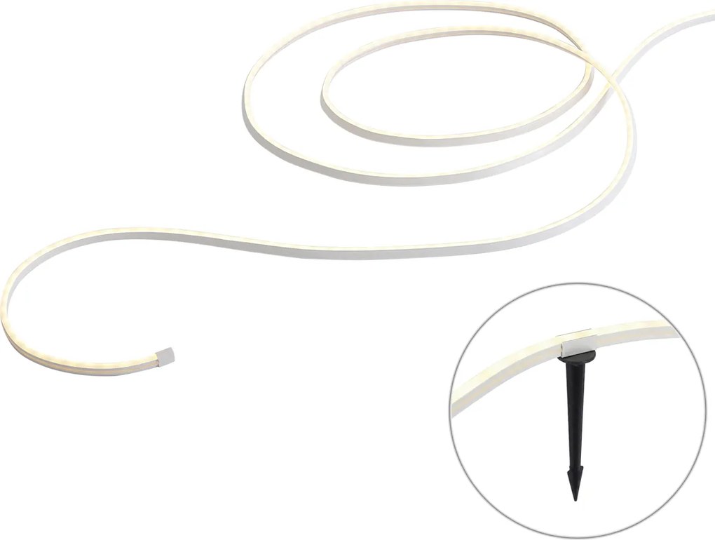Bandă LED inteligentă 5 metri CCT 30W 350 lm 2700 - 6500K IP44 Incl. Pini de împământare