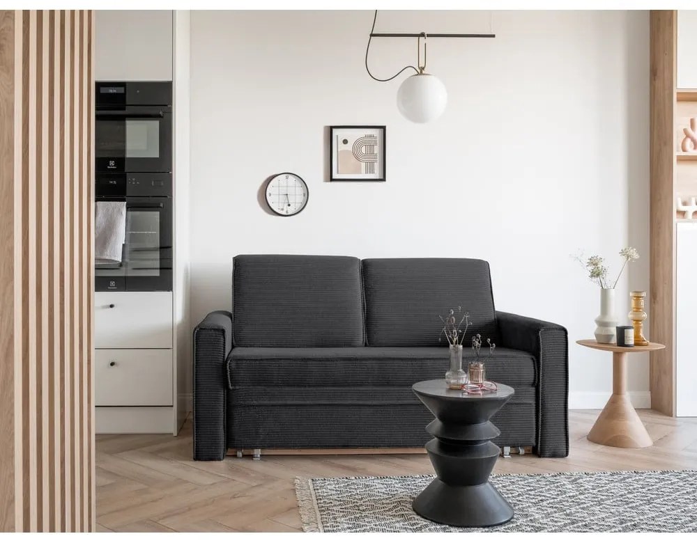 Canapea gri închis extensibilă 168 cm Lucky Lucy – Miuform