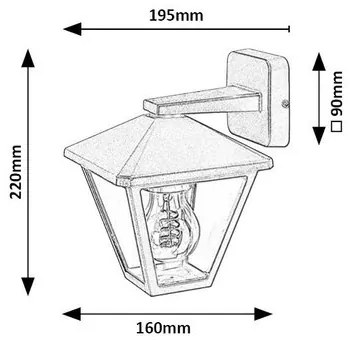 Lampă de perete de exterior Rabalux 7147 Paravento, antracit