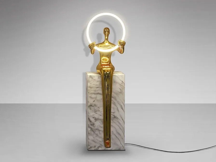 Figurina decorativa XXL / Lampa LED de podea design lux El aro