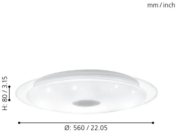 Eglo 98324 - Plafonieră LED dimabilă LANCIANO LED/36W/230V cu DO