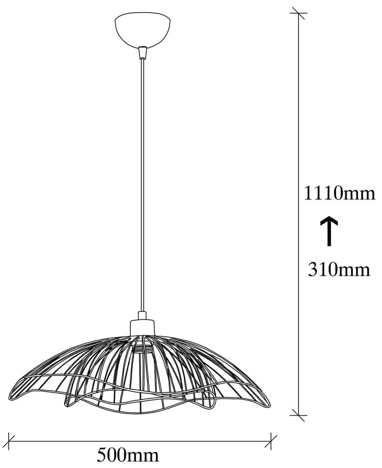 Lustră aurie cu abajur din metal ø 50 cm Farac – Opviq lights