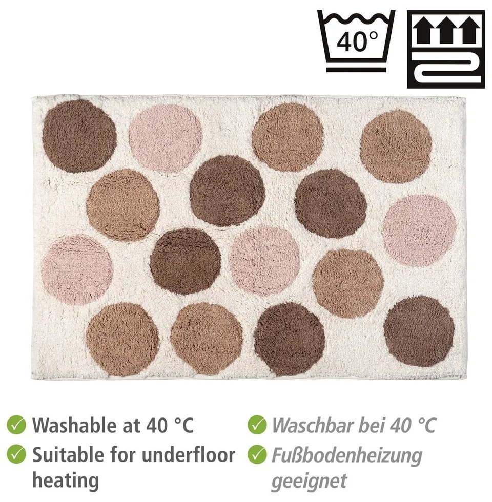 Covoraș de baie maro-bej din bumbac organic 60x90 cm Tibet – Wenko