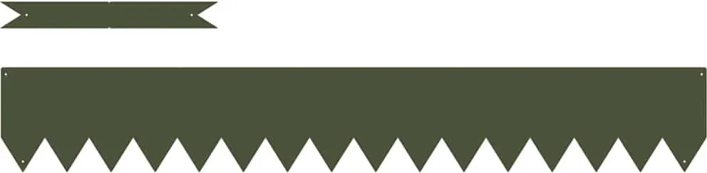 vidaXL Margine pentru gazon 20 pcs Verde măsliniu 100 x 0.05 x 20 cm