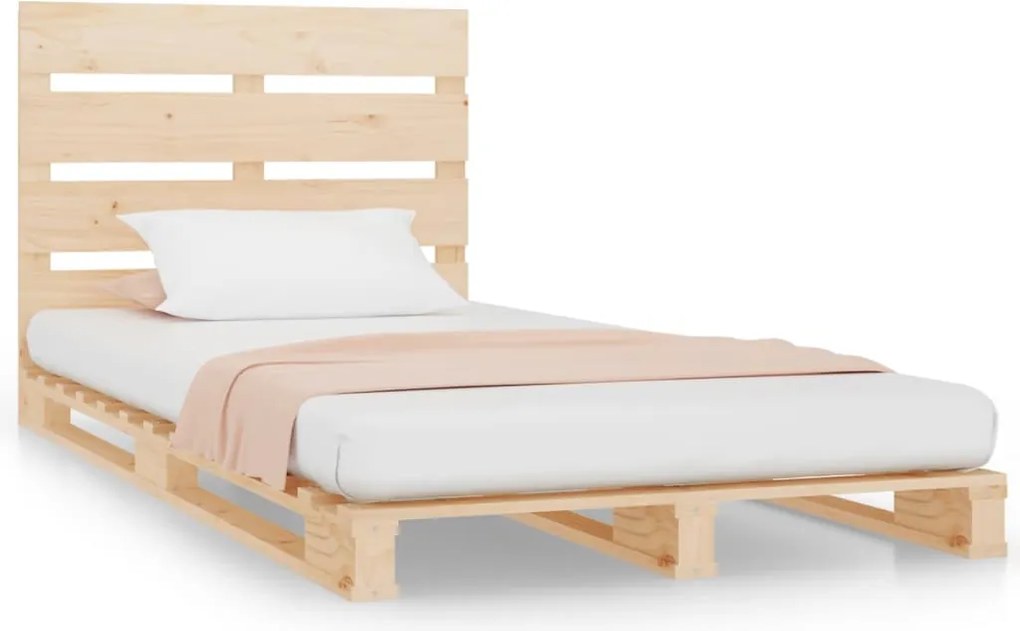 vidaXL Cadru de pat Single, 90x190 cm, lemn masiv de pin