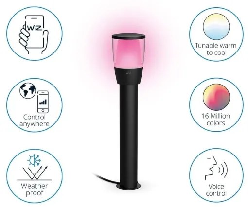 WiZ - Lampă LED RGBW reglabilă de exterior ELPAS LED/4,8W/12/230V IP65 Wi-Fi