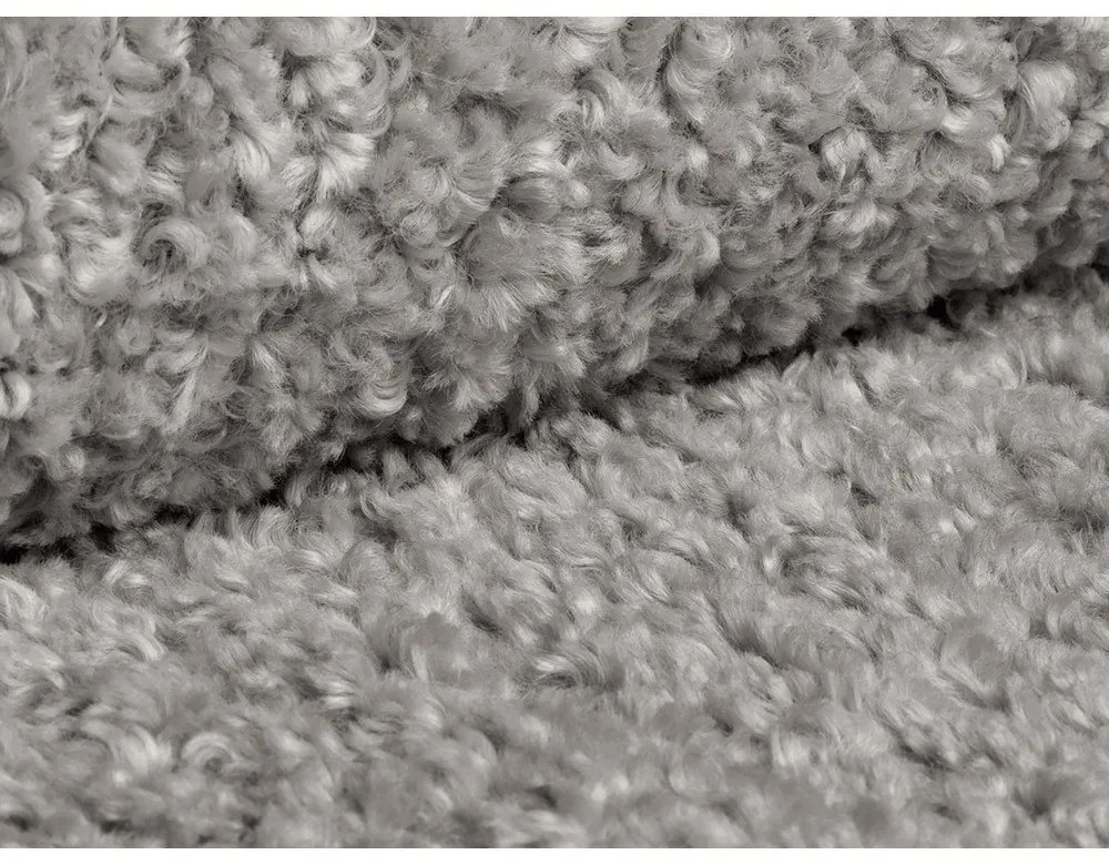 Modul pentru canapea modulară gri deschis cu tapițerie din țesătură bouclé (de mijloc) Bellis – Micadoni Home