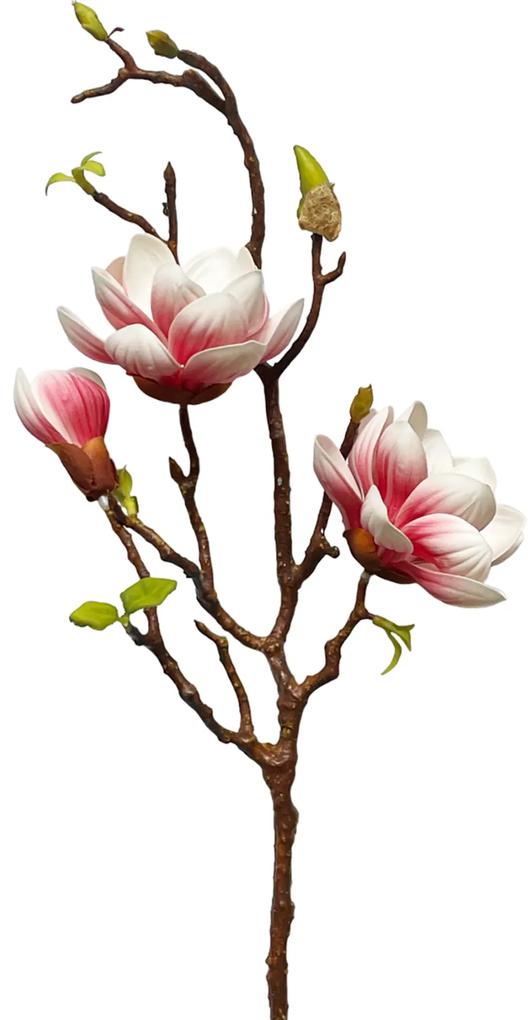 Crenguta cu magnolie roz, OPULENCE, 60cm