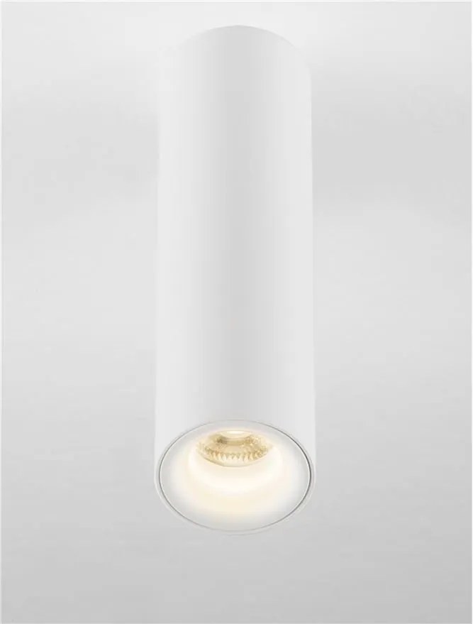 Spot aplicat LED design tehnic LUISA alb, H-15cm