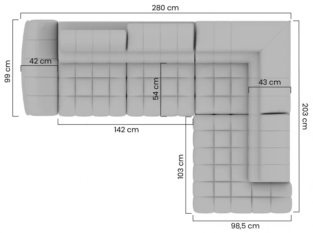 Colțar extensibil stânga Valoris L - Material textil bej Maya 01