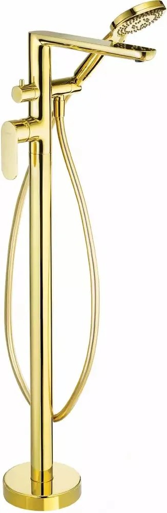 Baterie cada freestanding Deante Alpinia auriu