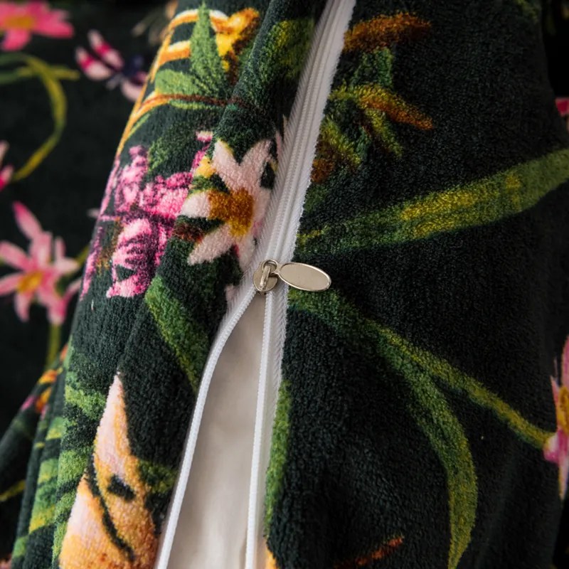 Lenjerie cocolino MYSTIC GARDEN verde inchis Dimensiune lenjerie de pat: 2 buc 70 x 90 cm | 200 x 220 cm